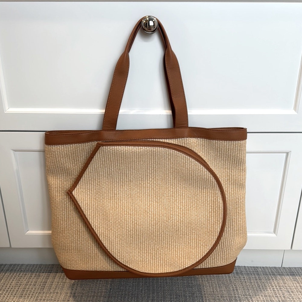 Mark & Graham raffia tennis tote